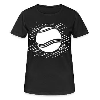 Tennisball - Frauen T-Shirt atmungsaktiv - Schwarz - Vorne - AI Model Female 172 light (172cm)