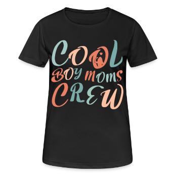 Cool Girl Moms Crew – Mom Life Design - Women's Breathable T-Shirt - black - Front - AI Model Female 172 light (172cm)