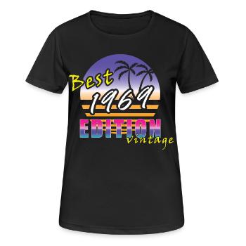 Best Edition 1969 - Frauen T-Shirt atmungsaktiv - Schwarz - Vorne - AI Model Female 172 light (172cm)