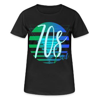 Papa des années 70 – Design rétro de papa - T-shirt respirant Femme - noir - Devant - AI Model Female 172 light (172cm)