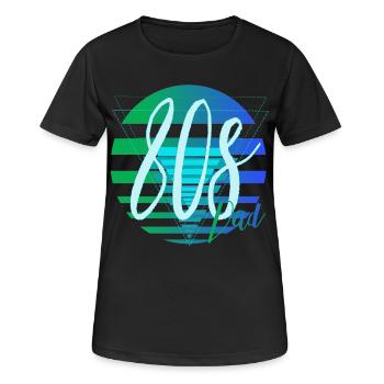 Papa des années 80 – Look néon rétro de papa - T-shirt respirant Femme - noir - Devant - AI Model Female 172 light (172cm)