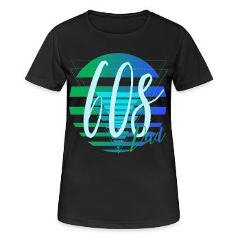 Papa des années 60 – Design rétro de papa - T-shirt respirant Femme - noir - Devant - AI Model Female 172 light (172cm)
