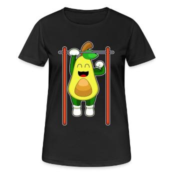 Avocado Bodybuilder Pull-ups Bodybuilding - Women's Breathable T-Shirt - black - Front - AI Model Female 172 light (172cm)