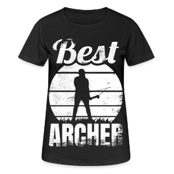 Meilleur archer - T-shirt respirant Femme - noir - Devant - AI Model Female 172 light (172cm)