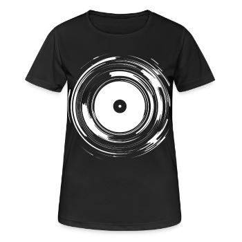 Diskjockey Plattenspieler - Frauen T-Shirt atmungsaktiv - Schwarz - Vorne - AI Model Female 172 light (172cm)