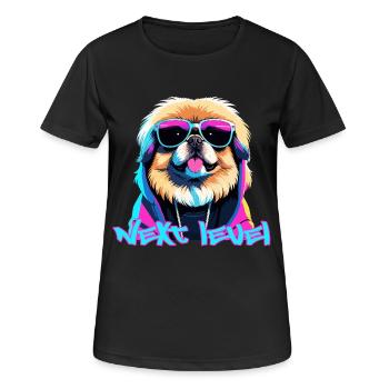 Pekingese Next Level Lion Dog Gift - Women's Breathable T-Shirt - black - Front - AI Model Female 172 light (172cm)