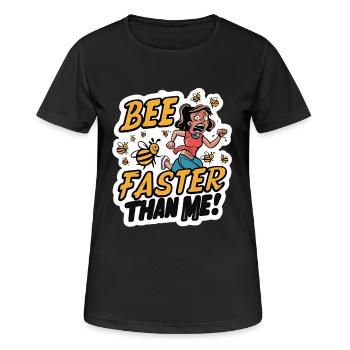 Bee Bees Marathon Runner Joke Qoute - Women's Breathable T-Shirt - black - Front - AI Model Female 172 light (172cm)