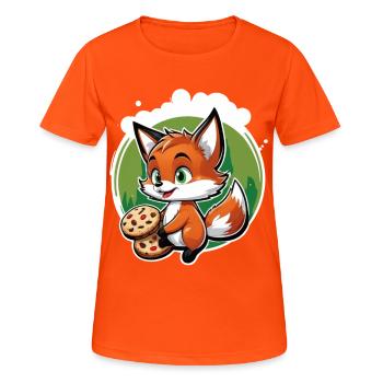 Foxy Pastry - Frauen T-Shirt atmungsaktiv - Neonorange - Vorne - AI Model Female 172 dark (172cm)