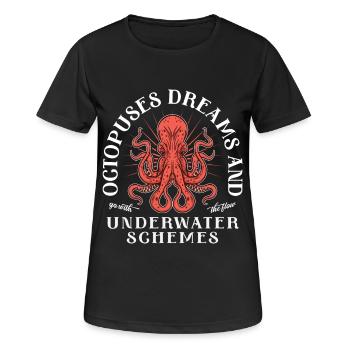 Octopuses dreams and underwater schemes - Frauen T-Shirt atmungsaktiv - Schwarz - Vorne - AI Model Female 172 light (172cm)
