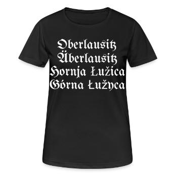 Upper Lusatia, Eberlausatia, Sorbian, Sorbs - Women's Breathable T-Shirt - black - Front - AI Model Female 172 light (172cm)