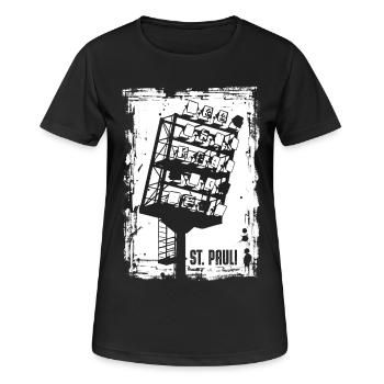 St Pauli Millerntor Stadium Lights - Women's Breathable T-Shirt - black - Front - AI Model Female 172 light (172cm)