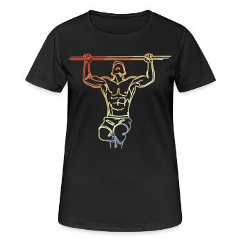 Fitness Sportsman Sketch - Women's Breathable T-Shirt - black - Front - AI Model Female 172 light (172cm)