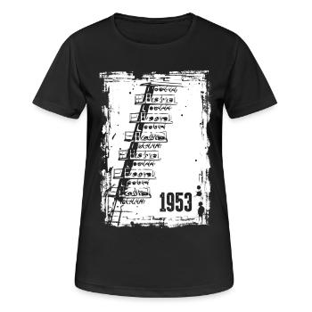 Football 1953 Dresden Old Stadium Lights - Women's Breathable T-Shirt - black - Front - AI Model Female 172 light (172cm)