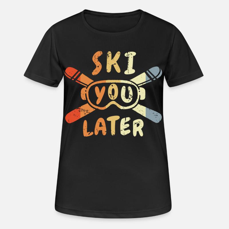 Skier Joke - Women's Breathable T-Shirt - black