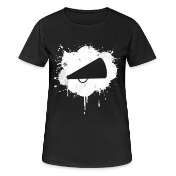Jubel Megaphon - Frauen T-Shirt atmungsaktiv - Schwarz - Vorne - AI Model Female 172 light (172cm)