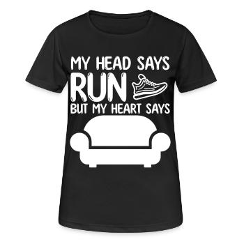 Antisportler Couch - Frauen T-Shirt atmungsaktiv - Schwarz - Vorne - AI Model Female 172 light (172cm)