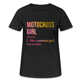 motocross - T-shirt respirant Femme - noir - Devant - AI Model Female 172 light (172cm)