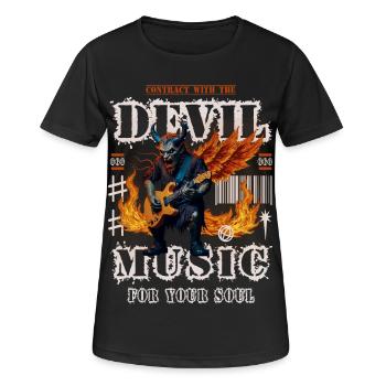 Musique rock diabolique - T-shirt respirant Femme - noir - Devant - AI Model Female 172 light (172cm)