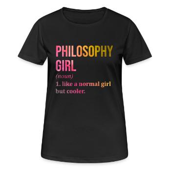 philosophie - T-shirt respirant Femme - noir - Devant - AI Model Female 172 light (172cm)