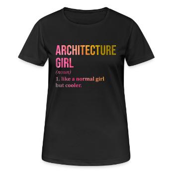 Architecture - Women's Breathable T-Shirt - black - Front - AI Model Female 172 light (172cm)
