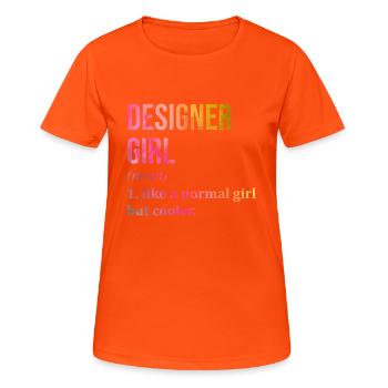 Designer - Women's Breathable T-Shirt - neon orange - Front - AI Model Female 172 dark (172cm)