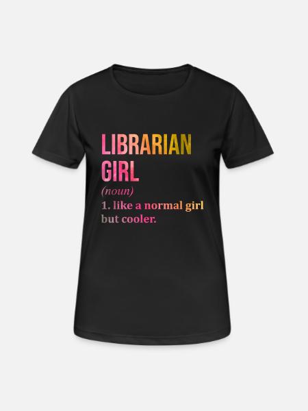 bibliothèque - T-shirt respirant Femme - noir