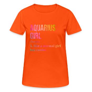 Aquarius - Women's Breathable T-Shirt - neon orange - Front - AI Model Female 172 dark (172cm)