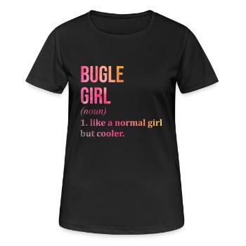 Bugle - T-shirt respirant Femme - noir - Devant - AI Model Female 172 light (172cm)