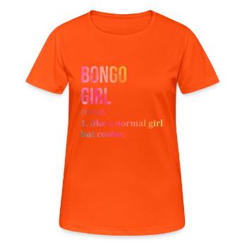 Bongo - Frauen T-Shirt atmungsaktiv - Neonorange - Vorne - AI Model Female 172 dark (172cm)