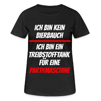 Ich Bin Kein Bierbauch Treibstofftank Partymaschin - Frauen T-Shirt atmungsaktiv - Schwarz - Vorne - AI Model Female 172 light (172cm)