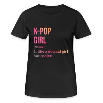 K Pop - Women's Breathable T-Shirt - black - Front - AI Model Female 172 light (172cm)