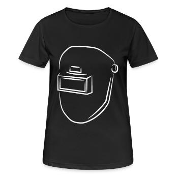 Welding helmet - Women's Breathable T-Shirt - black - Front - AI Model Female 172 light (172cm)