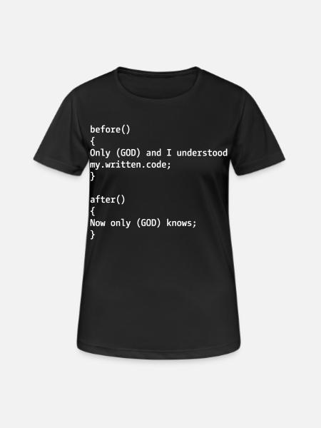 Blague du programmeur - T-shirt respirant Femme - noir