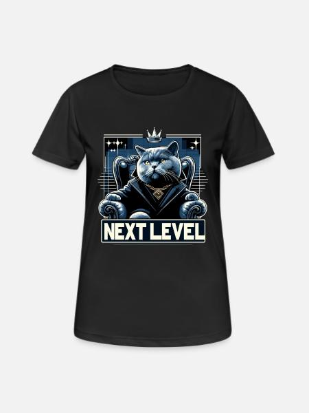 BKH Britisch Kurzhaar Blue Katze Königssessel - Frauen T-Shirt atmungsaktiv - Schwarz