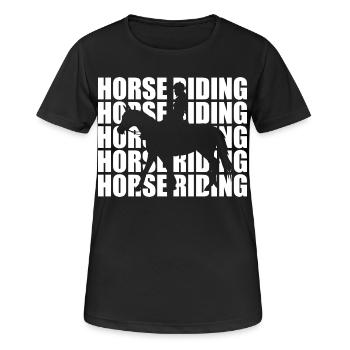 Équitation - T-shirt respirant Femme - noir - Devant - AI Model Female 172 light (172cm)