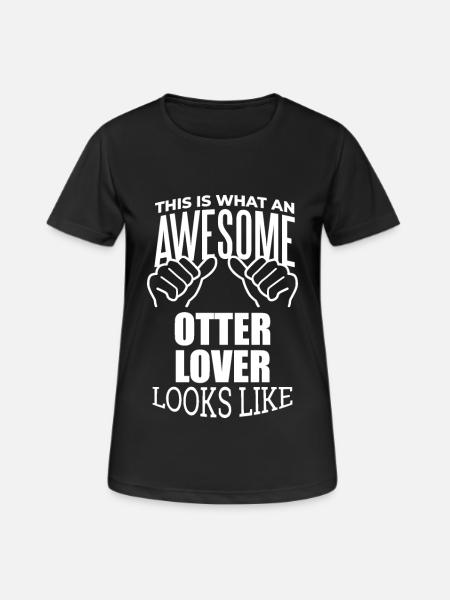 Otter Otter Otter - Frauen T-Shirt atmungsaktiv - Schwarz