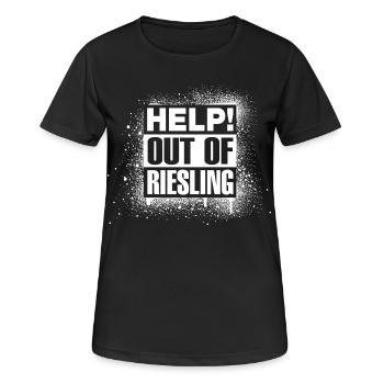 HELP! Out of Riesling - Frauen T-Shirt atmungsaktiv - Schwarz - Vorne - AI Model Female 172 light (172cm)