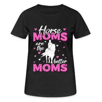 Les mères des chevaux sont les meilleures mères - T-shirt respirant Femme - noir - Devant - AI Model Female 172 light (172cm)