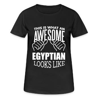 Égypte - T-shirt respirant Femme - noir - Devant - AI Model Female 172 light (172cm)