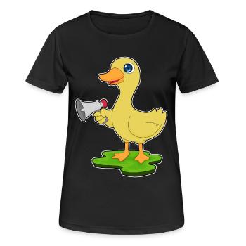 Mégaphone de canard - T-shirt respirant Femme - noir - Devant - AI Model Female 172 light (172cm)