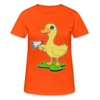 Mégaphone de canard - T-shirt respirant Femme - orange néon - Devant - AI Model Female 172 dark (172cm)