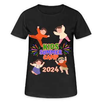 Sommercamp für Kinder - Frauen T-Shirt atmungsaktiv - Schwarz - Vorne - AI Model Female 172 light (172cm)