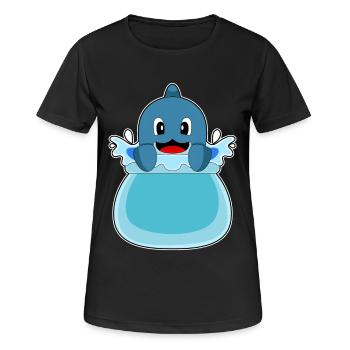Bassin d’eau du dauphin - T-shirt respirant Femme - noir - Devant - AI Model Female 172 light (172cm)