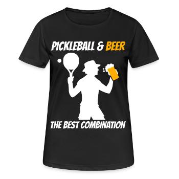 Pickleball & Beer The Best Combination - Women's Breathable T-Shirt - black - Front - AI Model Female 172 light (172cm)