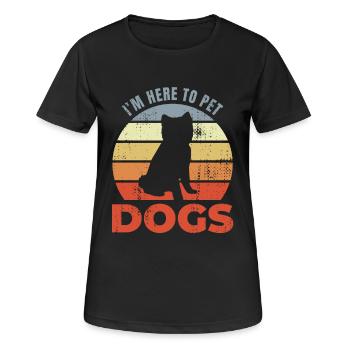 Hundehalter Witz - Frauen T-Shirt atmungsaktiv - Schwarz - Vorne - AI Model Female 172 light (172cm)
