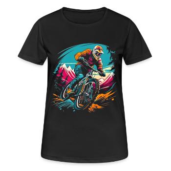 Mountain biking - Women's Breathable T-Shirt - black - Front - AI Model Female 172 light (172cm)