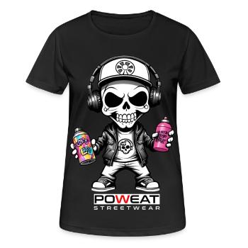 Sprayer Skull - Frauen T-Shirt atmungsaktiv - Schwarz - Vorne - AI Model Female 172 light (172cm)