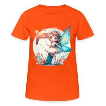 7 Years Fairy Elf Birthday Gift - Women's Breathable T-Shirt - neon orange - Front - AI Model Female 172 dark (172cm)