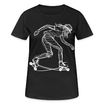 Roller Skate Girl - Women's Breathable T-Shirt - black - Front - AI Model Female 172 light (172cm)
