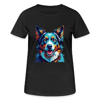 Chien de berger des Carpates Race Dessin animé Kawaii - T-shirt respirant Femme - noir - Devant - AI Model Female 172 light (172cm)